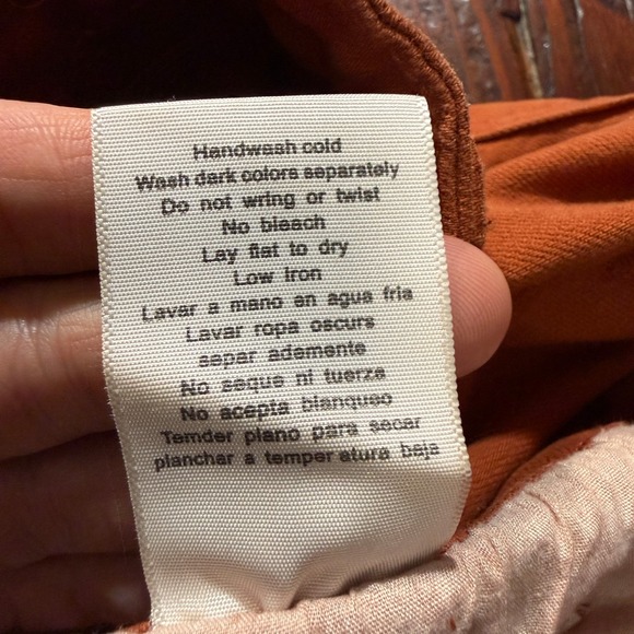 Judy Blue Jeans Women 24W Auburn Orange Garment Dyed Wide Leg Pants Boho - Picture 10 of 13